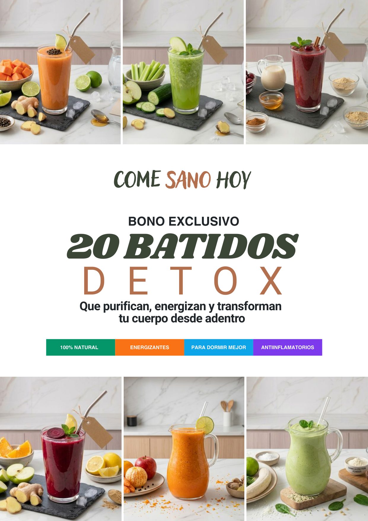 Bono: 20 Batidos Detox